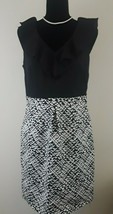 MERONA Women&#39;s Dress Black White Sleeveless  SIZE 6 - £12.45 GBP