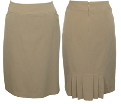 Briggs Tan Back Pleated Knee Length Skirt Size 6 - $14.99