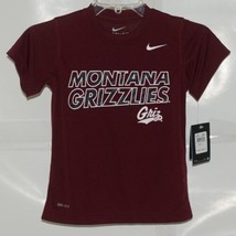 Nike Dry Fit Montana Grizzlies Maroon Size 5 Short Sleeve Tee Shirt - £15.97 GBP