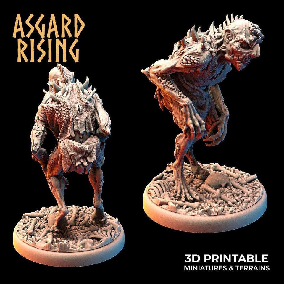 3D Printed Asgard Rising Ghouls Undead Set Round or Square Base 28mm - 32mm Item image 8