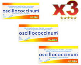 3 PACK Boiron Oscillococcinum in flu conditions x6 doses - $36.99