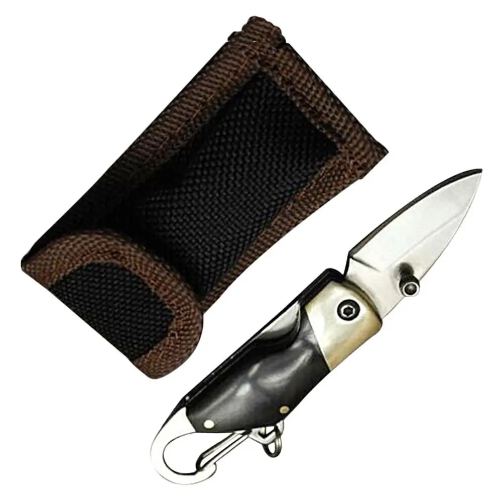 Mini Knife Fruit Peeler Camping Knife Folding Pocket Cutter Key Buckle Survival - £9.95 GBP