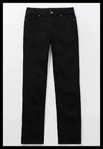 NWT Womens  St. John&#39;s Bay Secretly Slender Straight Leg Black Jeans 12P - £17.58 GBP