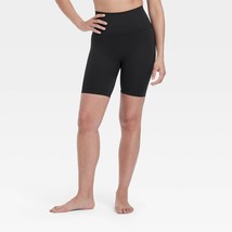 All In Motion Women&#39;s Seamless High Rise Rib Bike Shorts Black Choose Si... - $9.99