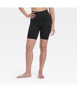 All In Motion Women&#39;s Seamless High Rise Rib Bike Shorts Black Choose Si... - $13.66 CAD