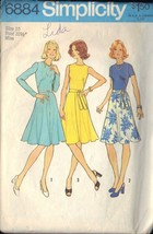 SIMPLICITY PATTERN 6884 SIZE 10 DRESS IN 3 VARIATION from 1966 - $3.00