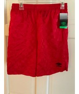 New  Tags Vintage 90’s Red Nylon Umbro Shorts Youth Size XL - £27.54 GBP