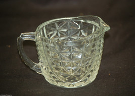 Stars &amp; Bars by Anchor Hocking Creamer Clear Depression Glass Star Arch ... - £11.86 GBP