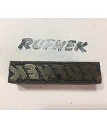VINTAGE PRINTING Printers Block Rufnek 2 1/2” X 5/8” - $189.19 MXN