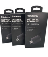 Lot of 3 Skullcandy AC Adapter with USB Charge Port Soft Touch Finish Black - £22.80 GBP