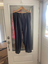 Todays Man Wool Classic Fit Pleated Cuffed Dress Pants Blue Men&#39;s  38x30 - $15.79