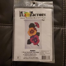 The Flag Factory Make Your Own DIY Garden Flag - Pansy - Pattern 28&quot; X 49&quot; New - £11.20 GBP