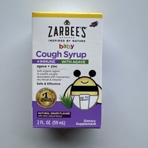 Baby Cough Syrup + Immune with Organic Agave + Zinc Grape Flavor 1 Pack - £8.21 GBP