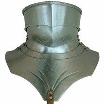 Medieval Larp Gothic steel Armor Suit Bevor with Garget adjustable lather - $114.75