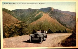 Postcard One of the 50 Foot Curves Pikes Peak Auto Highway Colorado bk57 - £9.49 GBP