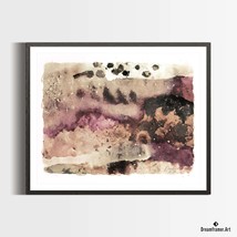 Premium Art Print Brown Abstract in Watercolors, by Dreamframer Art - $37.95+