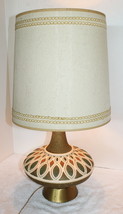 Mid Century Modern Geometric Table  Lamp w/ Shade ~ Working ~ 1950&#39;s or ... - $199.99