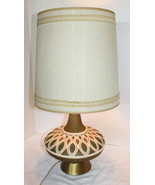 Mid Century Modern Geometric Table  Lamp w/ Shade ~ Working ~ 1950&#39;s or ... - $273.08 CAD
