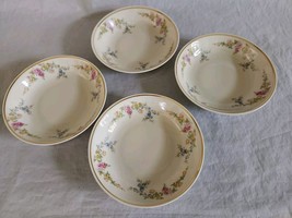 Johann Haviland Bavaria Germany US Zone Set of 4 Floral Fruit Dessert Bowls - $18.23