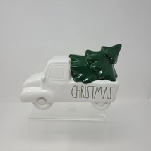 Rae Dunn Magenta Christmas Truck Tree Figure White Green Decoration - £38.76 GBP