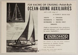 1963 Print Ad Ocean-Going Auxiliaries Sail Boats Polish Built Centromor 33&#39; - £9.77 GBP