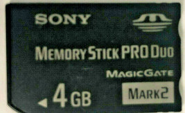 Sony 4GB Memory Stick Pro Duo Card - MS-MT4G/TQ - £7.04 GBP