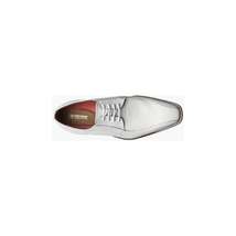 Stacy Adams Turano Bike Toe Oxford Croc Print Shoes White 25576-100 image 7