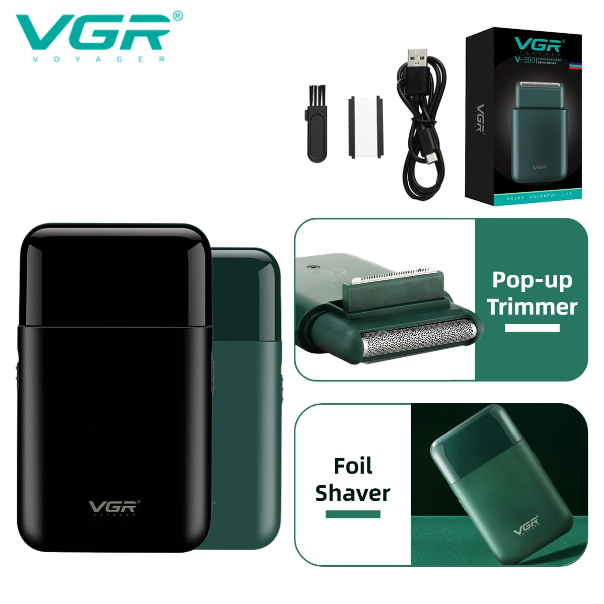 VGR Beard Shaver Rechargeable Hair Trimmer Electric Hair Cutting Machine - $18.15+
