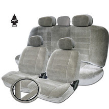 For BMW Auto Car Truck Seat Proctor Covers Full Set Front Rear Grey Velour - £38.37 GBP