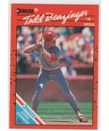 Rare 1990 Donruss Baseball card Todd Benzinger Grand Slammers RED star Error - $295.00