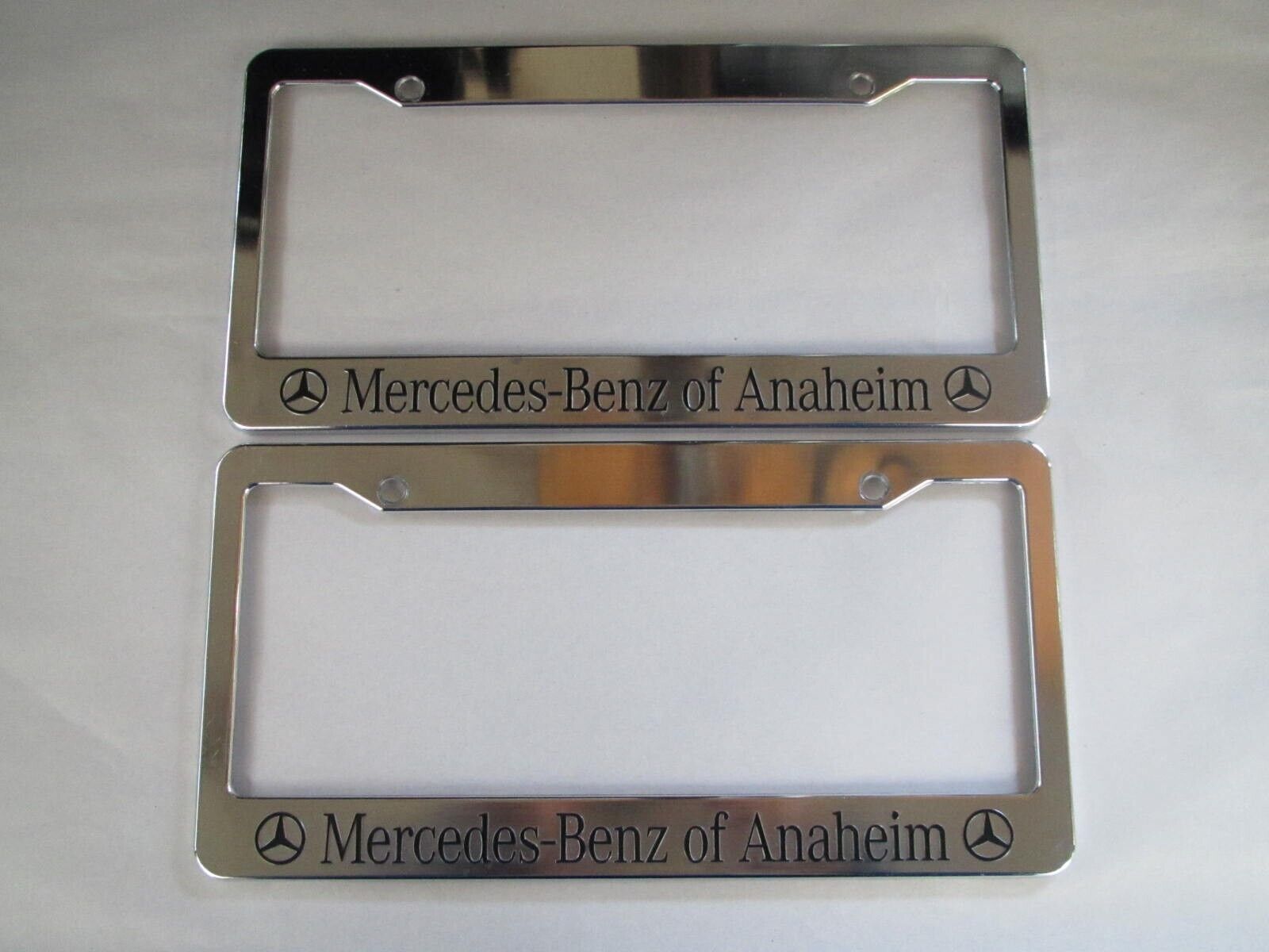 Pair of 2X  Mercedes-Benz of Anaheim License Plate Frame Dealership Plastic - $36.19