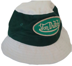 Von Dutch Kids Bucket Hat Green &amp; Beige - One Size Unisex - New Without Tags - £15.37 GBP