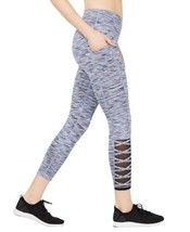 allbrand365 designer Womens Space Dyed Mesh Trim Leggings,Tranquility,X-Small - £35.69 GBP