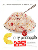 1956 Vintage Sealtest Ice Cream Cherry-Pineapple Flavor Hawaiian Color Print Ad - £9.23 GBP