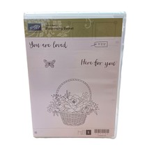 Stampin&#39; Up Blossoming Basket Cling Stamp Set 147124 New - £4.40 GBP