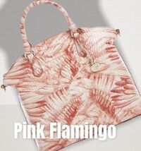 Brahmin Large Duxbury Satchel Pink Flamingo Melbourne Leather - $223.71