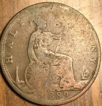 1889 Uk Gb Great Britain Half Penny Coin - £1.46 GBP