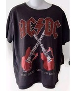 AC/ DC Shirt Womens 2XL Runs Small Band Rock Lightweight Short Sleeve Gu... - £7.81 GBP