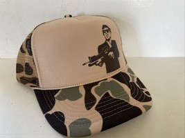 Vintage Scareface The Movie Hat Tony Montana Trucker Hat snapback Camo Cap - £12.03 GBP