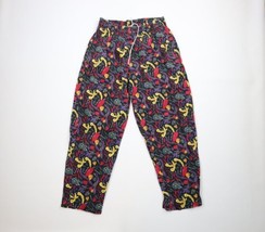 Vintage 90s Streetwear Mens Medium Faded All Over Print Chili Peppers Pants - £54.59 GBP