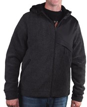 Bench Plough Hoody Solid Black Hooded Sweater w Fleece Lining - £59.13 GBP