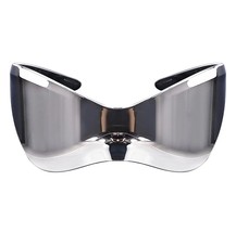 Futuristic Sunglasses for Men Women Oversized Wrap Around Shield Fashion Superhe - £15.15 GBP