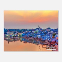 Pushkar India Travel Poster Wall Art | Pushkar Home Decor | Pushkar Holy Lake Su - $19.99