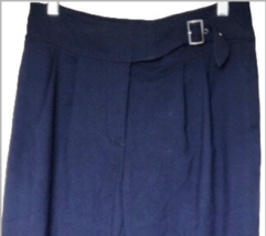 Anthropologie Cartonnier High Rise Pants Pleated Navy Ankle Length Size 6 Belt - £23.72 GBP