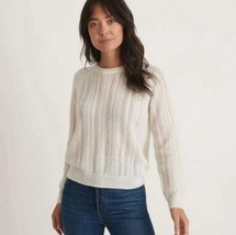 MARINE LAYER NWT Ashton Pointelle Sweater Antique White XL Wool/Alpaca B... - $1,027.43 MXN