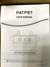 Patpet Smart training device A01 bark control collar - $332.78 MXN