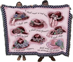 Red Hat Society Blanket By Pure Country Weavers: Tapestry Throw Made In The Usa - £61.21 GBP