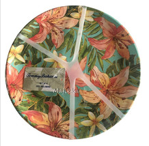 Tommy Bahama Turquoise Hibiscus Tropical Flowers Melamine 8.5&quot; Plates Set Of 4 - £38.28 GBP