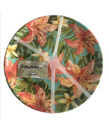 Tommy Bahama Turquoise Hibiscus Tropical Flowers Melamine 8.5&quot; Plates Se... - £37.67 GBP