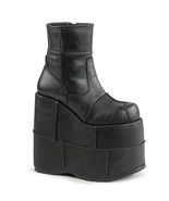 FINAL SALE STA201/BVL DEMONIA Men 7&quot; Platform Goth Black Gogo Ankle Boots 7 - $1,469.10 MXN